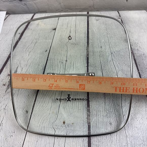 Copper Chef Square Glass Lid 10.5 in With Vent and Stainless Handle‎ LID ONLY - Picture 3 of 6